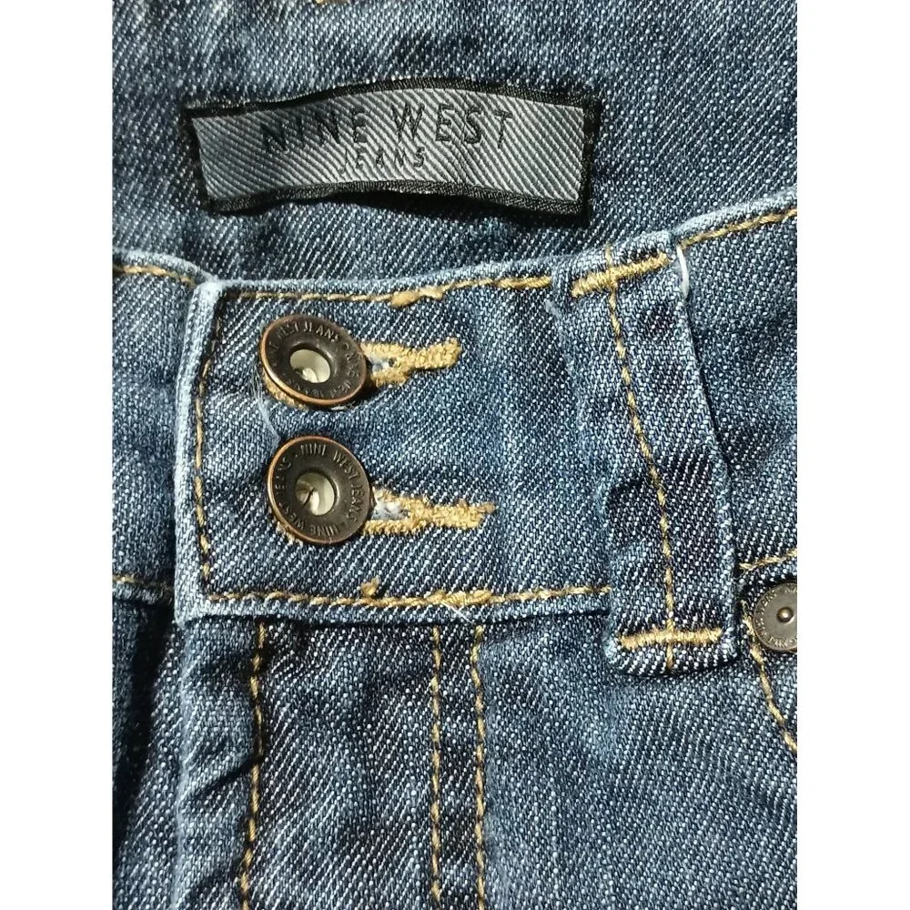Nine West Jeans Womens Size 6 Straight Leg Blue Denim High Waist - Picture 10 of 15